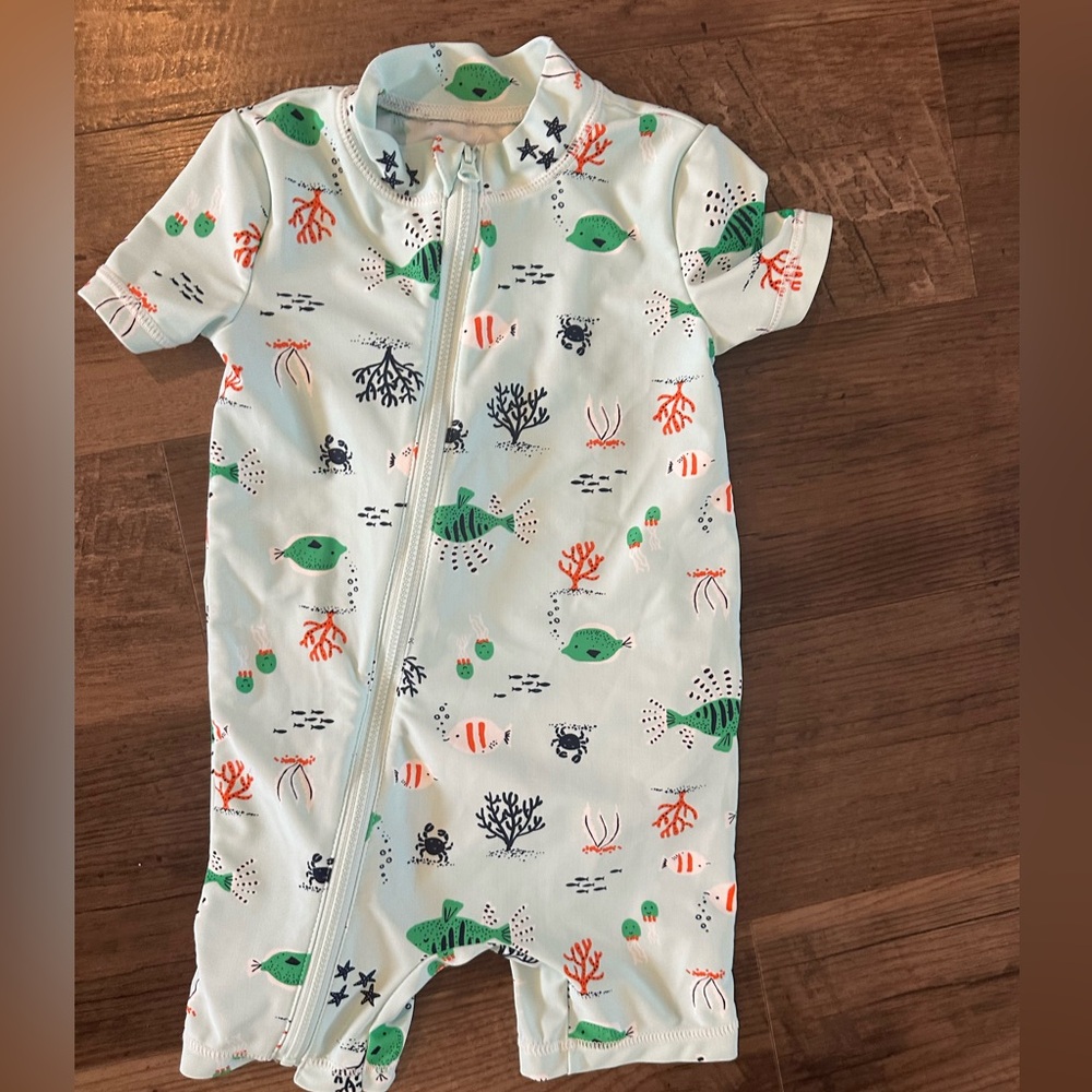 24 months zip up bathing suit-NWT